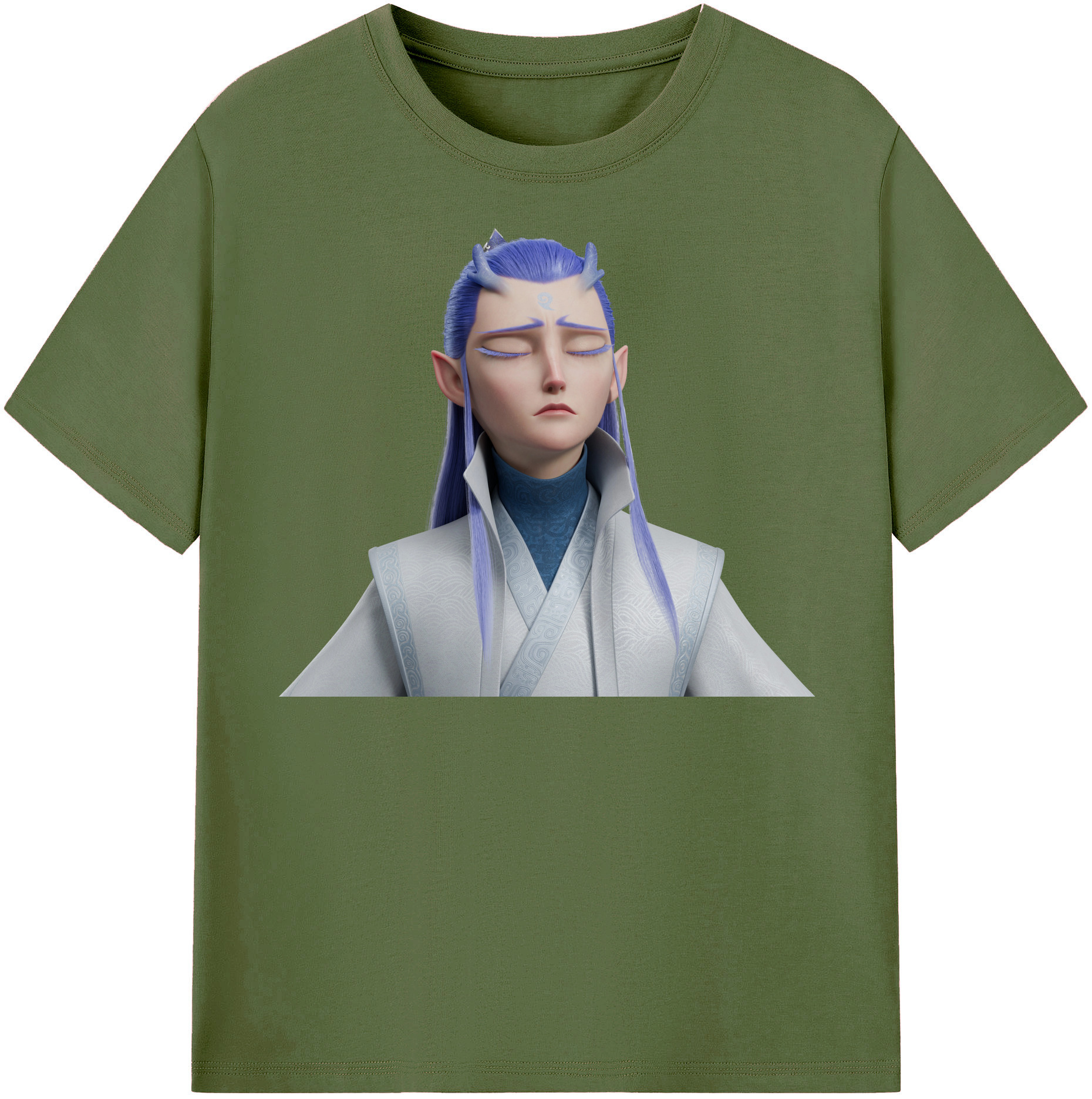 （画像用） Ne Zha 2 ナタ 魔童の大暴れ 綿100％半袖Tシャツ（フロントプリント）